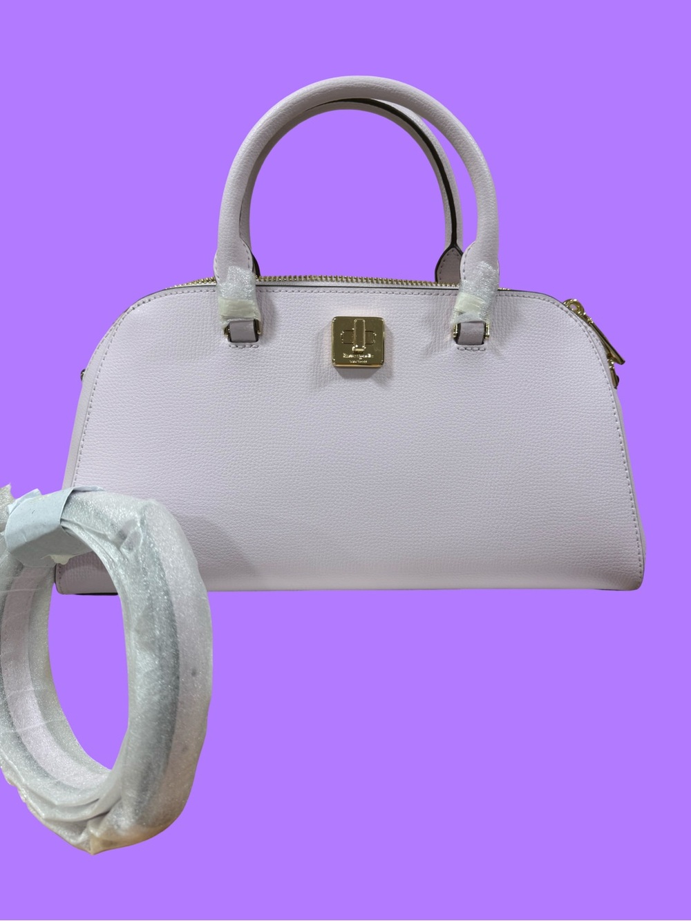 kate spade Light Lilac Dome Crossbody Satchel with Gold Hardware